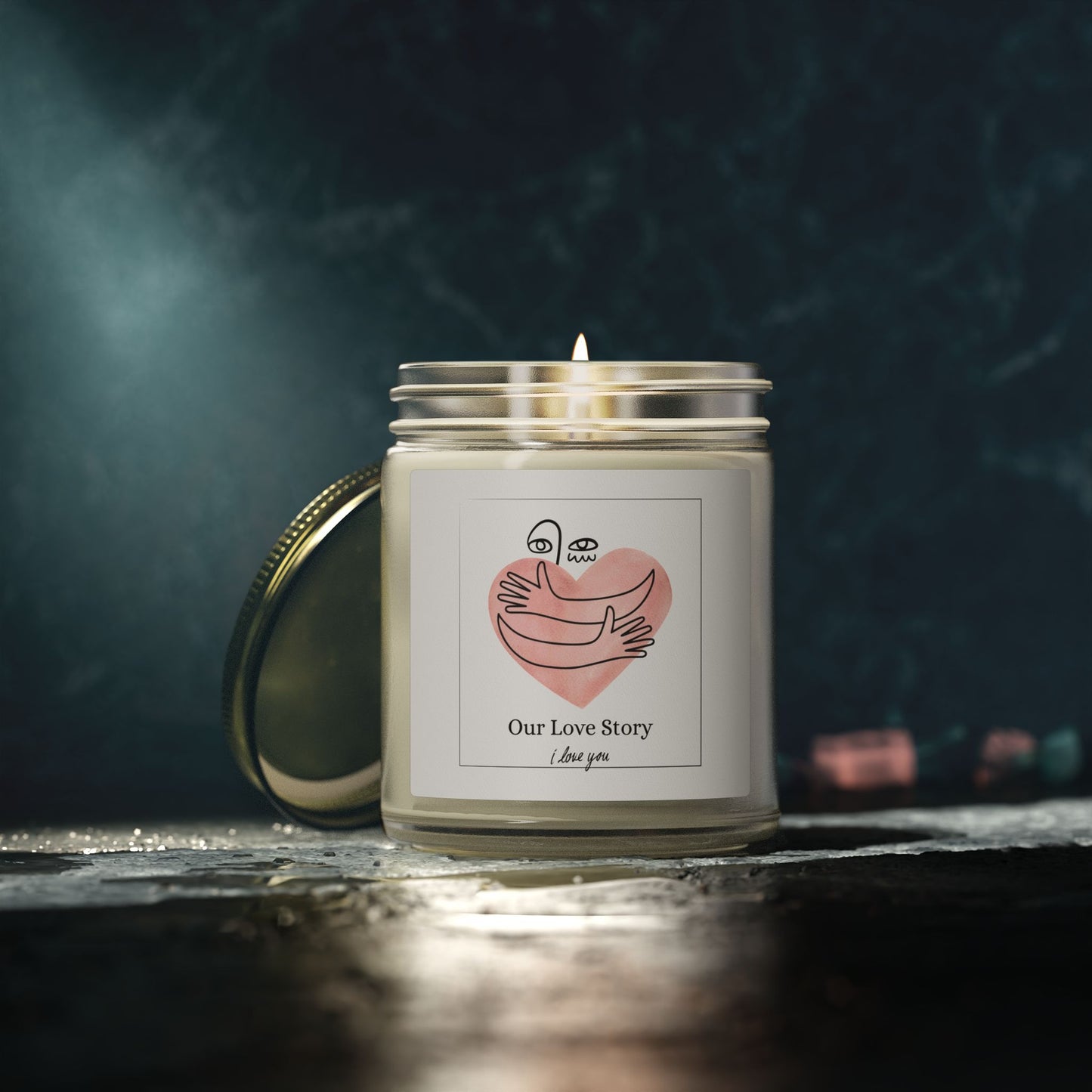 Love Story Candle – Romantic Soy Wax Candle | Valentine’s Day Gift Inspired by Love
