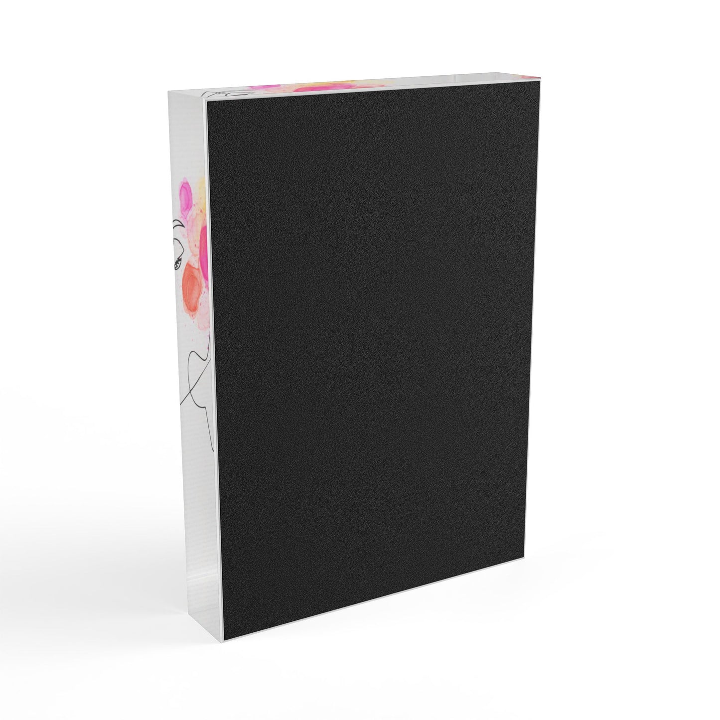 Lifestyle mockup of The Last Kiss photo block displayed in a modern room, elegant romantic artwork inspired by the Love Story album.