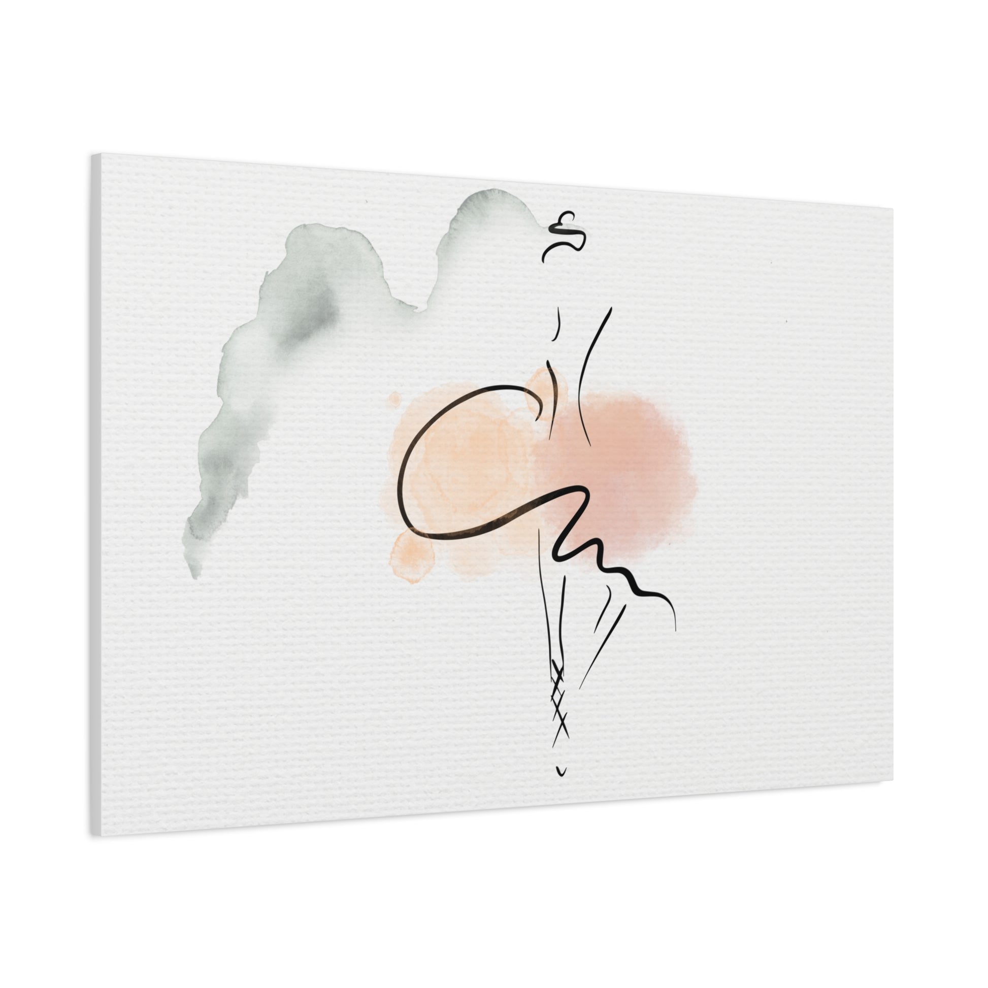 Abstract art piece with a minimalistic design on a white background