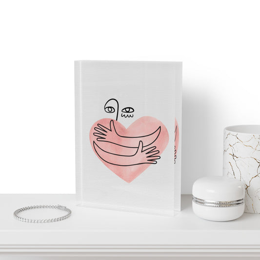 Love Story album cover photo block – romantic minimalist art print for home décor