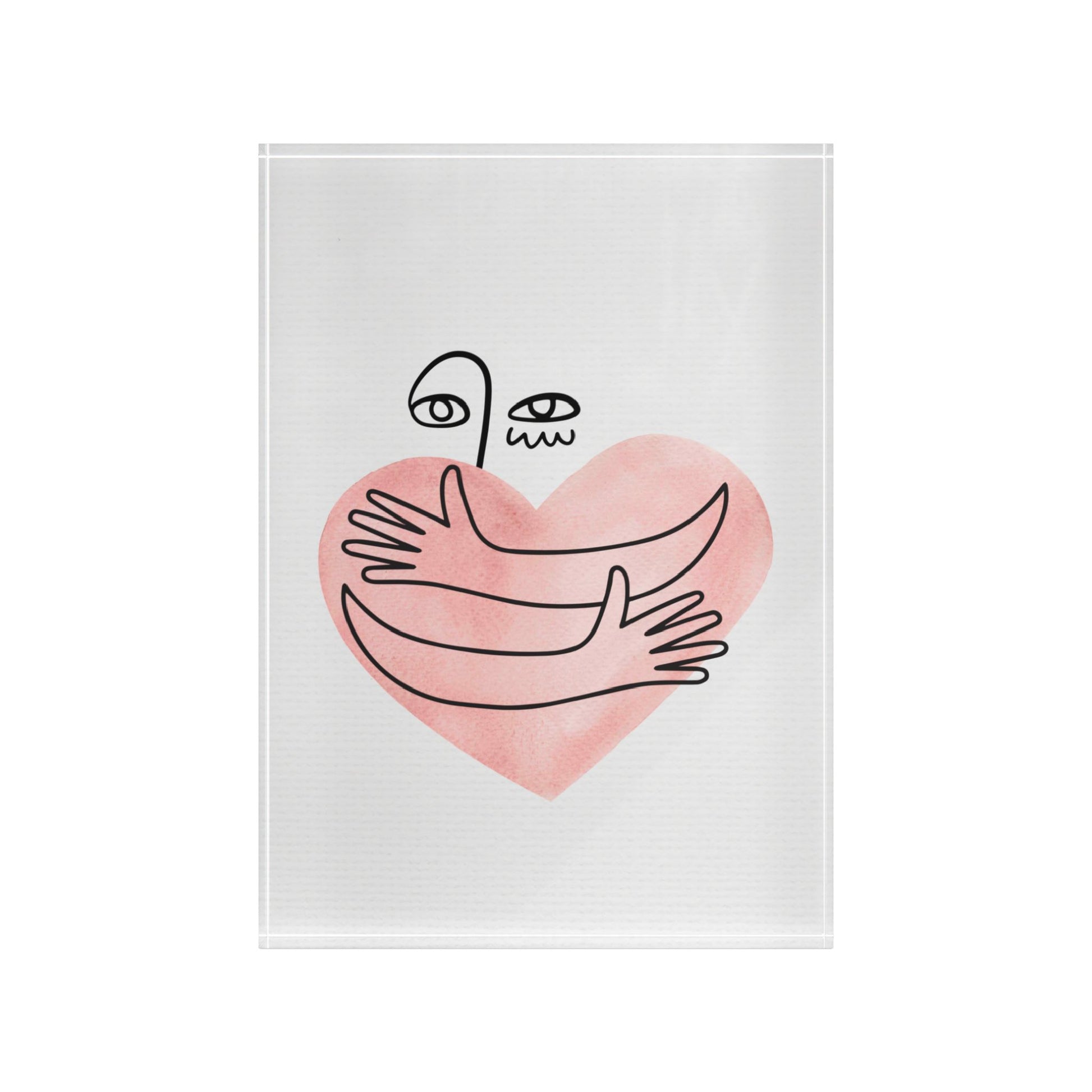 Elegant Love Story album art photo block – romantic minimalist décor gift for couples