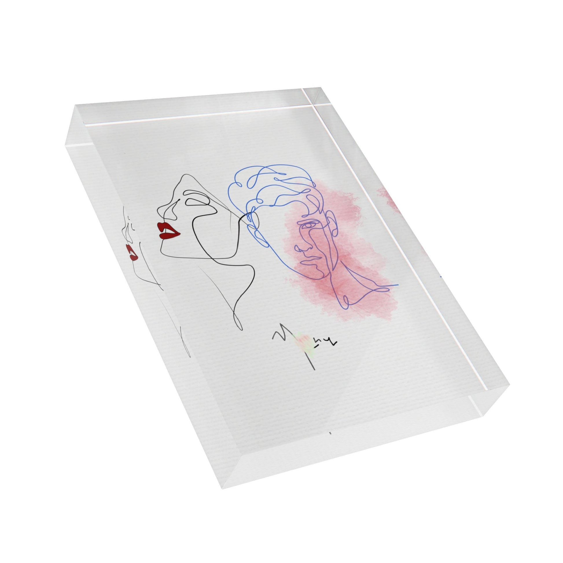 Minimalist photo block wall art inspired by the track The Sunset We Never Saw from the Love Story album, modern romantic decor in watercolor style.